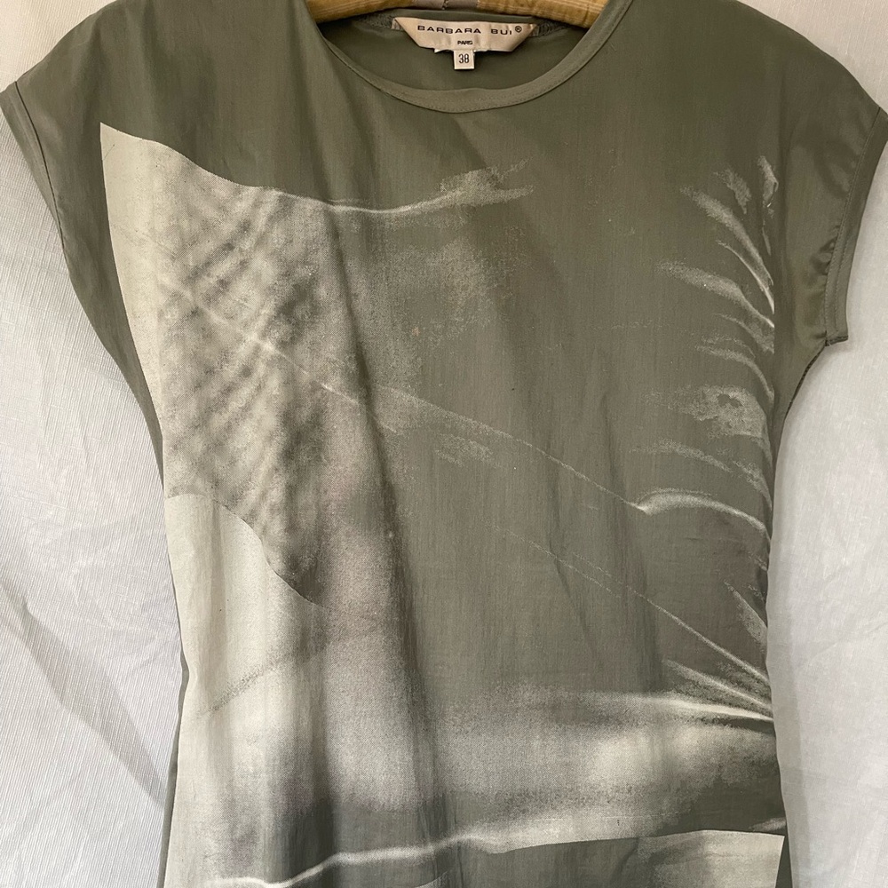 Barbara Bui Gray Photo Offset  Size 38  Pencil Dress (38) Made In France